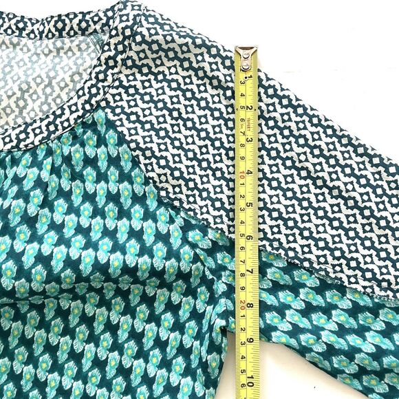 Sundance Stories Be Told Green Southwest Print Easy Button Up Shirt Top - Picture 11 of 14